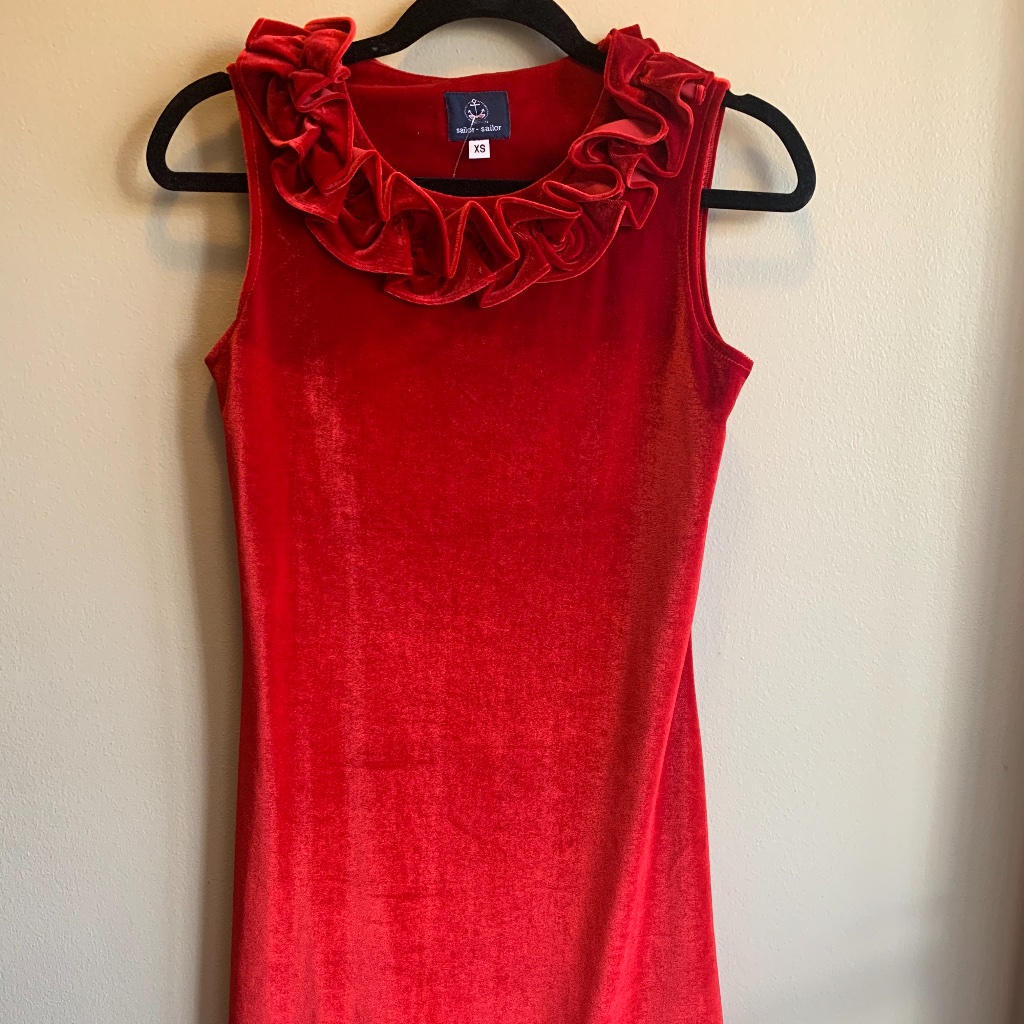 Sailor - Sailor Cricket Dress - Red Velvet - Size Xs - Retail $165 Nwt